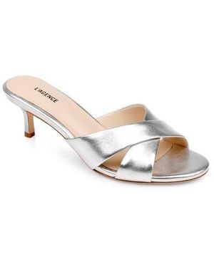 L'Agence Aveline Slide Sandal - Metallic
