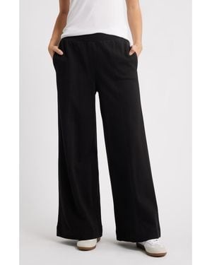 Wit & Wisdom Skyrise Pintuck Pleat Wide Leg Pants - Black