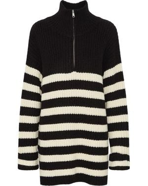 Ichi Barisa Tunic Sweater - Black