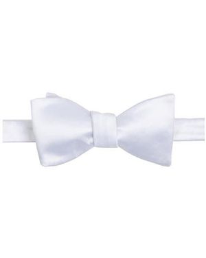 Con.struct Solid Satin Bow Tie - White