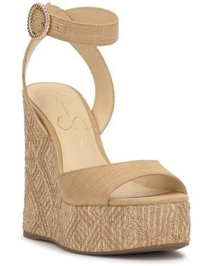 Jessica Simpson Kamindi Platform Wedge Sandal - Natural