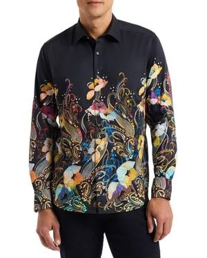 Robert Graham Jacobs Long Sleeve Button-Up Shirt - Black
