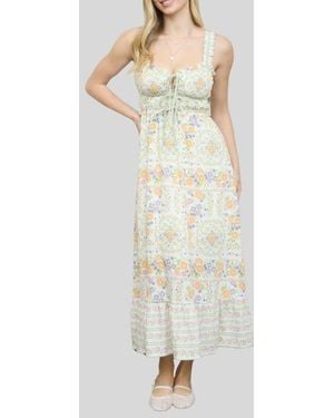 Blu Pepper Floral Midi Dress - White
