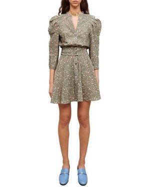 Maje Rakita Floral Minidress - Natural