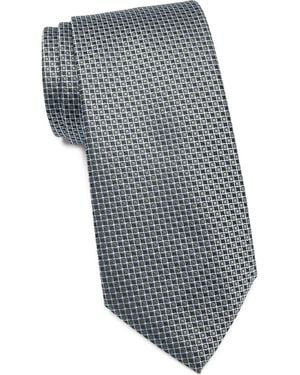 Tom Baine Textured Dot Tie - Gray