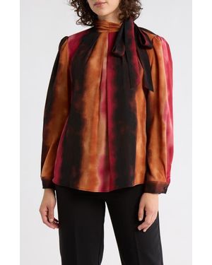 Adrianna Papell Side Bow Neck Top - Red