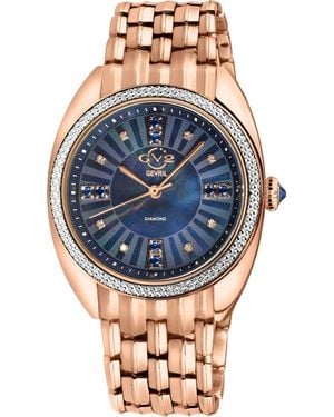 Gv2 Palermo Mother Of Pearl Dial Diamond Bracelet Watch, 35Mm - Blue