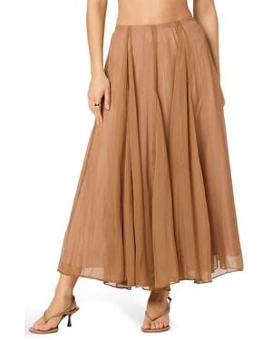 Astr Fiori Maxi Skirt - Brown
