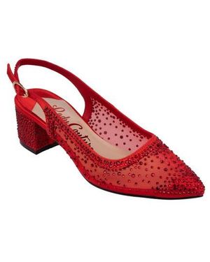 Lady Couture Demin Slingback Pump - Red