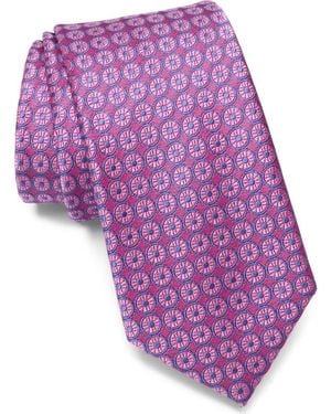 Ted Baker Westferry Circle Neat Silk Blend Tie - Purple