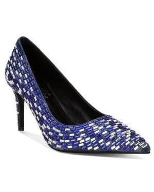 LONDON RAG Elodie Mirrored Jewel Pump - Blue