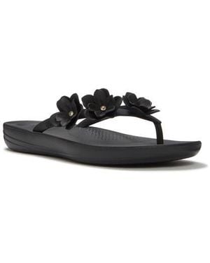 Fitflop Iqushion Flower Flip Flop - Black