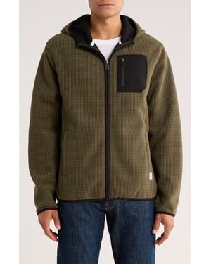 Rainforest Alpine Texture Fleece Hoodie - Green
