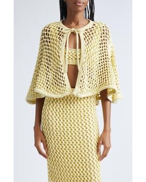 DIOTIMA Crystal Mesh Capelet - Yellow