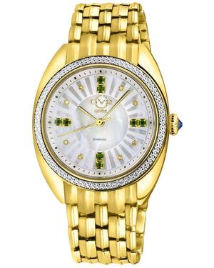 Gv2 Palermo Diamond & Gemstone Swiss Quartz Bracelet Watch, 35Mm - Metallic