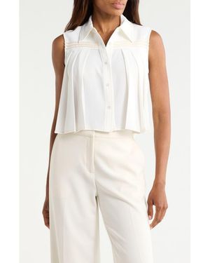 Ramy Brook Laura Sleeveless Shirt - White