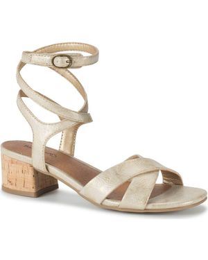 BareTraps Vivian Block Heel Sandal - Metallic