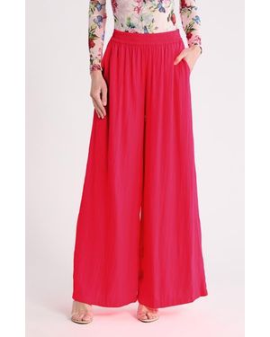 L'Agence Lillian Wide Leg Pants - Red