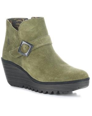 Fly London Yort Wedge Bootie - Green