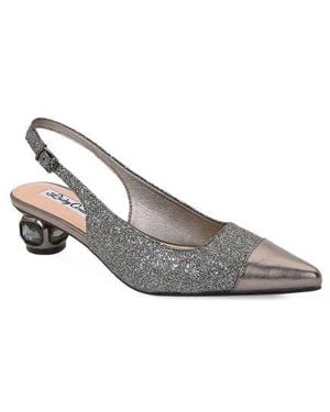 Lady Couture Saphire Pointed Toe Slingback Pump - Metallic