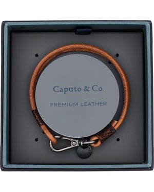 Caputo & Co. Swivel Craftman Leather Bracelet - Blue