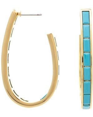 Rivka Friedman Elongated Hoop Earrings - White