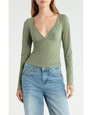BDG Je T'Aime Long Sleeve Top - Green