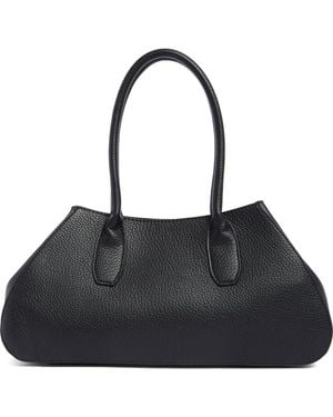 BCBGMAXAZRIA Faux Leather Top Handle Satchel - Black