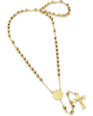 Steeltime Our Father Prayer Rosary Necklace - Metallic