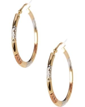 KARAT RUSH Diamond-Cut Fancy Hoop Earrings - Metallic