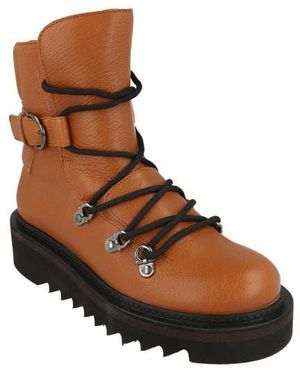 Ferragamo Elimo Leather Hiker Boot - Brown