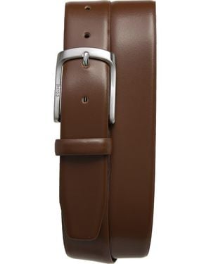 BOSS Udo Leather Belt - Brown