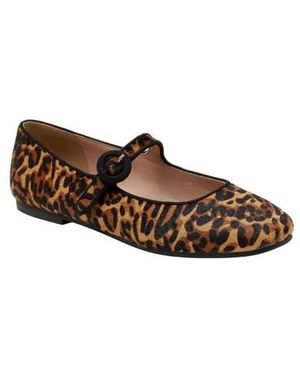 Linea Paolo Marley Leopard Print Genuine Calf Hair Flat - Brown