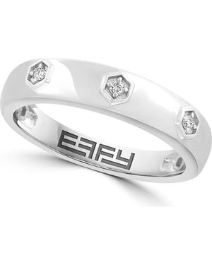 Effy Sterling Diamond Band Ring - Metallic