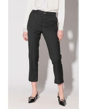 Walter Baker Shania Pinstripe Pants - Black