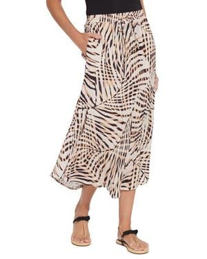 Lyssé Packable Pleated Midi Skirt - Natural
