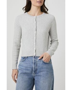 French Connection Cable Stitch Cardigan - Gray