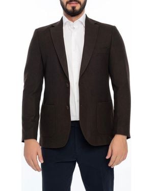VELLAPAIS Solid Sport Coat - Black