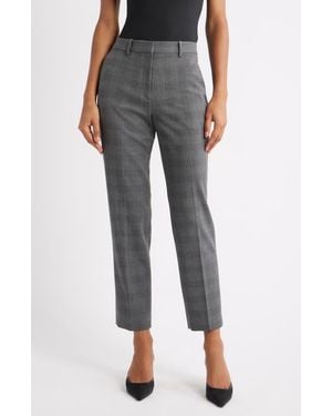Open Edit The Icon Plaid Cigarette Pants - Black