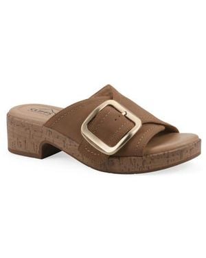 White Mountain Filipia Block Heel Sandal - Brown
