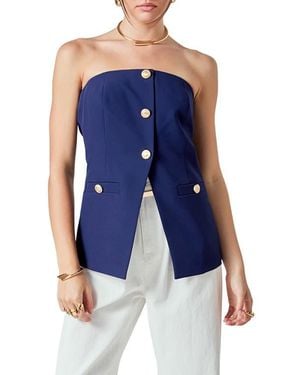 Endless Rose Strapless Suit Top - Blue