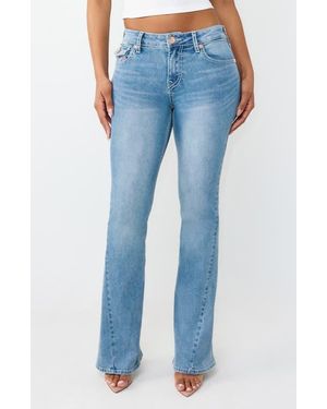 TRUE RELIGION Joey Big T Flap Pocket Flare Leg Jeans - Blue