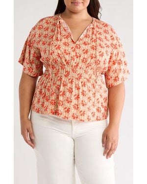 Joie Renae Short Sleeve Peplum Top - Multicolor