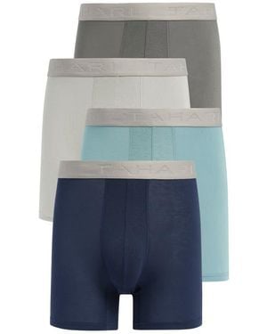 Tahari 4-Pack Luxe Boxer Briefs - Blue