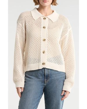Sanctuary Cotton Open Stitch Cardigan - Natural