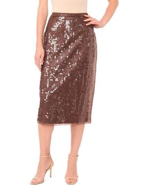 Halogen® Paiette Sequin Pencil Skirt - Brown