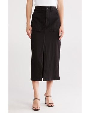 Pistola Pamela Stretch Cotton Midi Skirt - Black