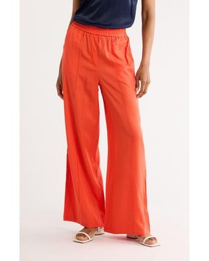 FRNCH Palmina Woven Wide Leg Pants - Red