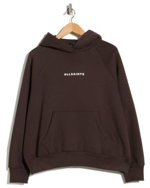 AllSaints Tour Talon Logo Graphic Hoodie - Brown