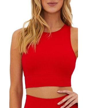 Beach Riot Azalea Crossback Crop Tank - Red